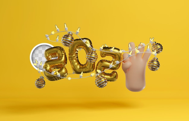 2023 new year emoticon 3d illustration