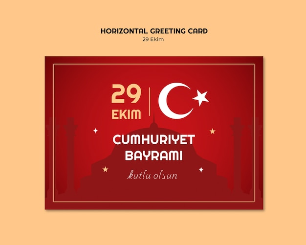 Free PSD 29 ekim celebration template