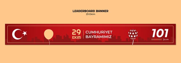 Free PSD 29 ekim celebration template