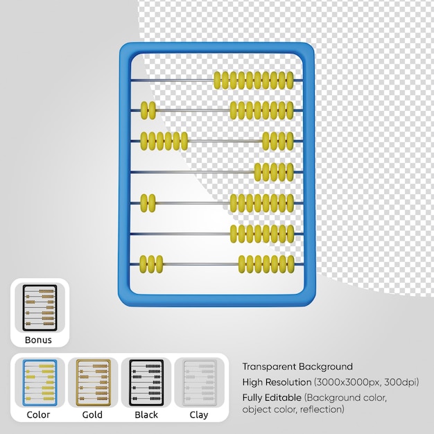 Free PSD 3d abacus