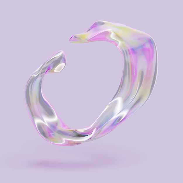 3d abstract fluid shape icon