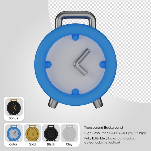 Free PSD 3d alarm clock