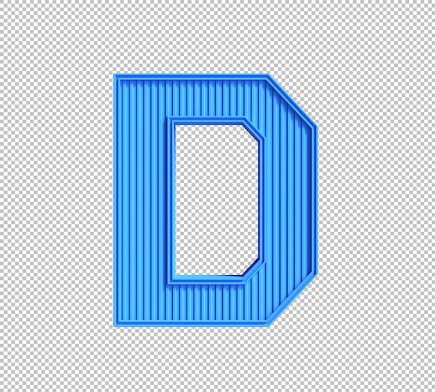 Free PSD 3d alphabet on transparent background