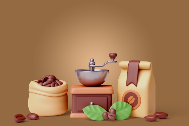 3d background for coffee shop