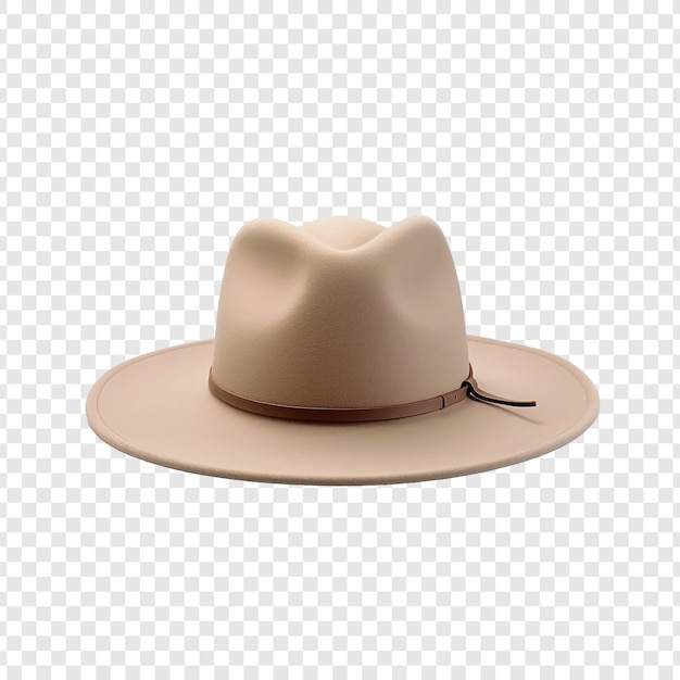 Free PSD 3d beige hat isolated on transparent background