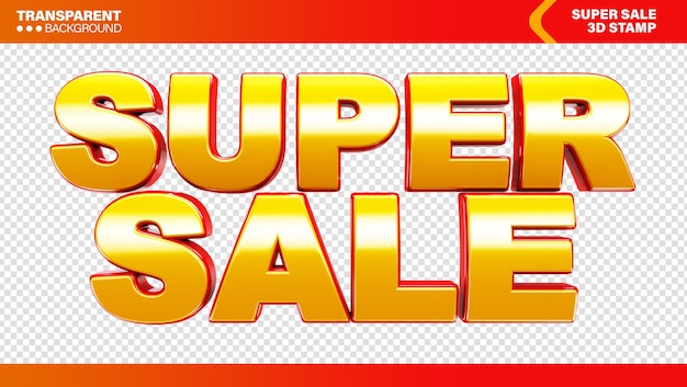 Free PSD 3d big sale flash sale super sale logo isolated for compositions