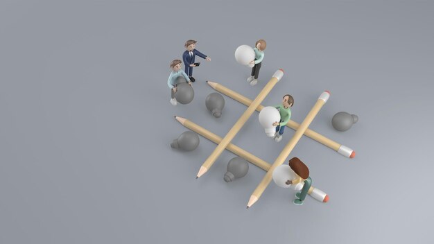 3d cartoon men illustration