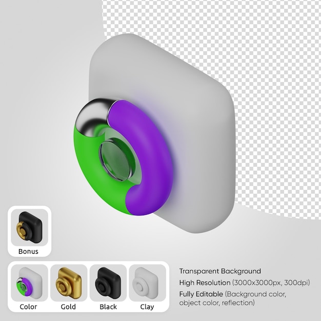 Free PSD 3d circle chart isometric