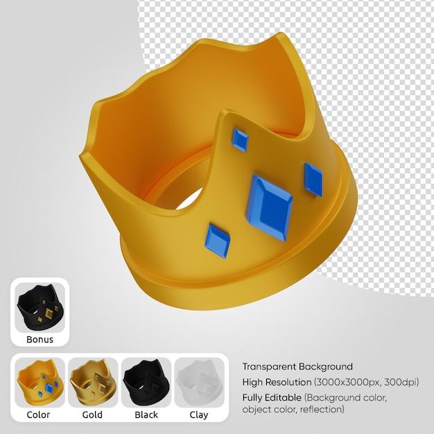 Free PSD 3d crown