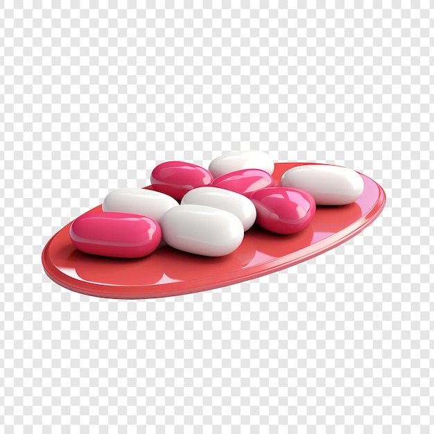 Free PSD 3d drug health tablet isolated on transparent background