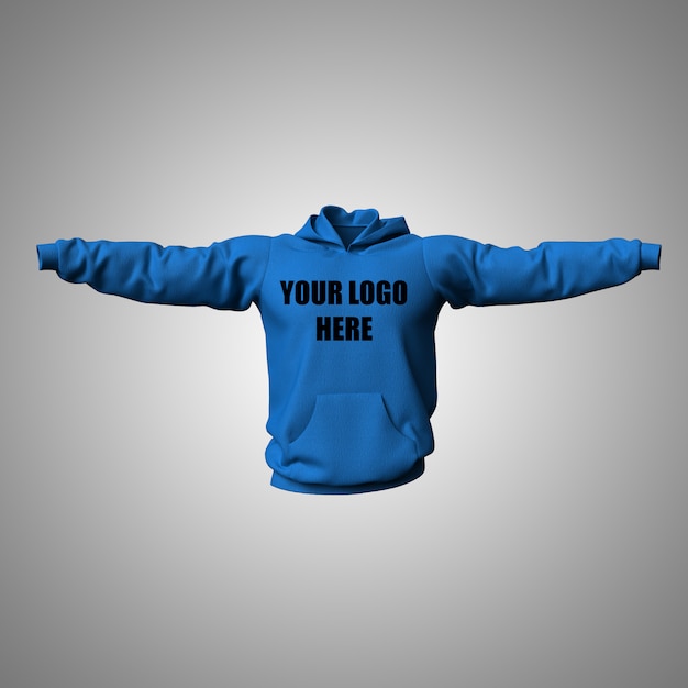 Free PSD 3d editable hoodie mock up design