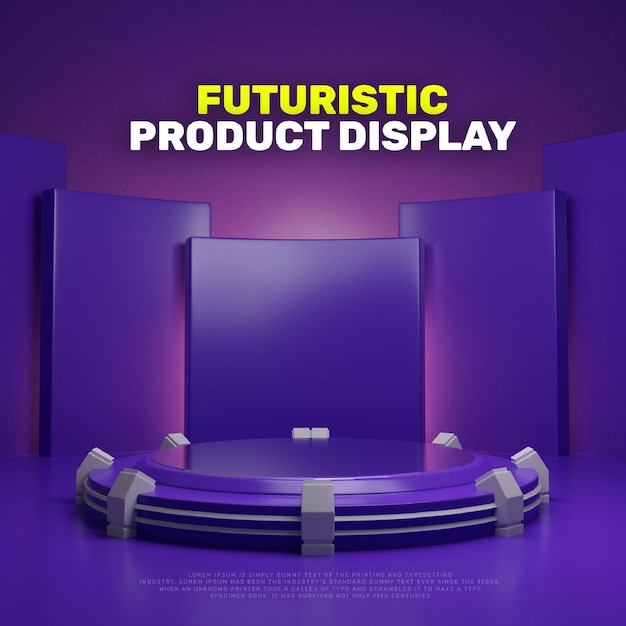 3D Futuristic Podium Product Display