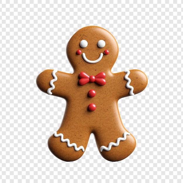 Free PSD 3d gingerbread man merry christmas cookie