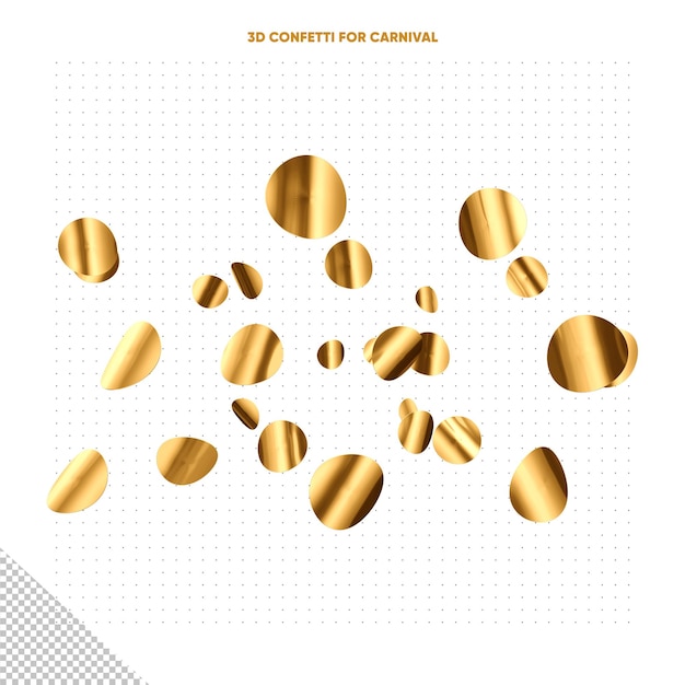 3d golden confetti