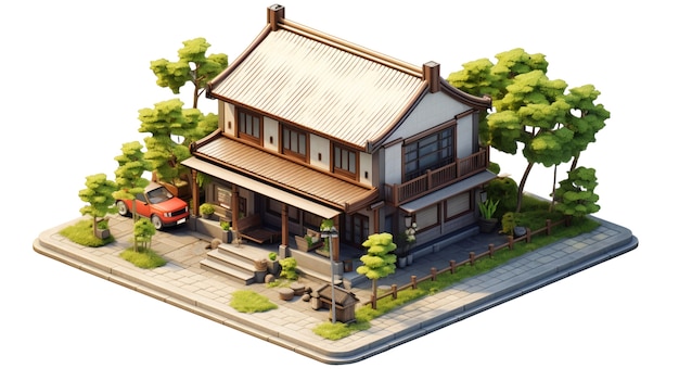 3d house and property illustration