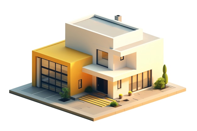 3d house and property illustration