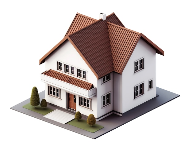 Free PSD 3d house and property illustration