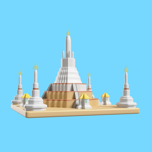 Free PSD 3d icon for famous city landmark