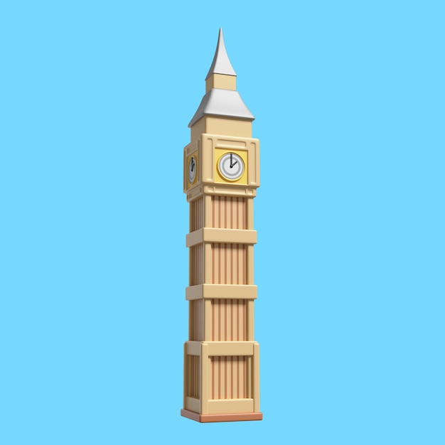 Free PSD 3d icon for famous city landmark