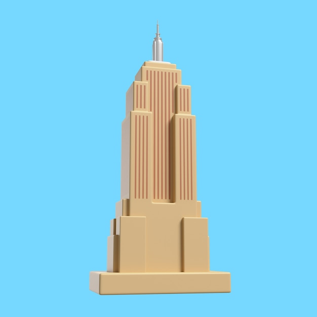 3d icon for famous city landmark