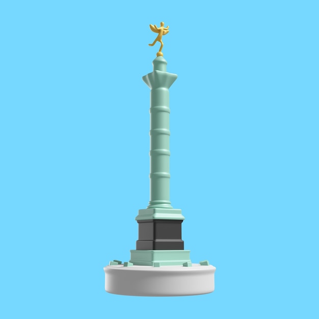 Free PSD 3d icon for famous city landmark