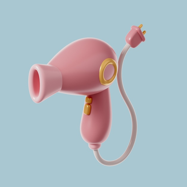 Free PSD 3d icon of furniture with hairdryer