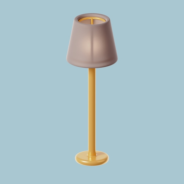 Free PSD 3d icon of furniture with lamp