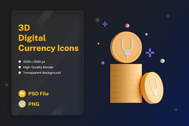 3D Icon Illustration Japanese Yuan Currency