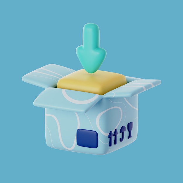 Free PSD 3d icon for product management