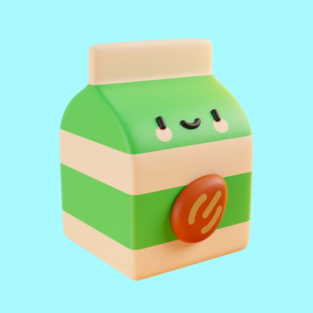 3d icon render for vegan lifestyle