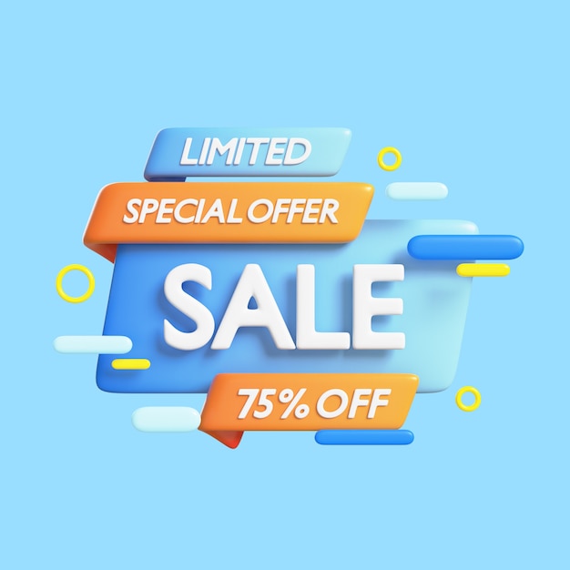 3d icon for super sales