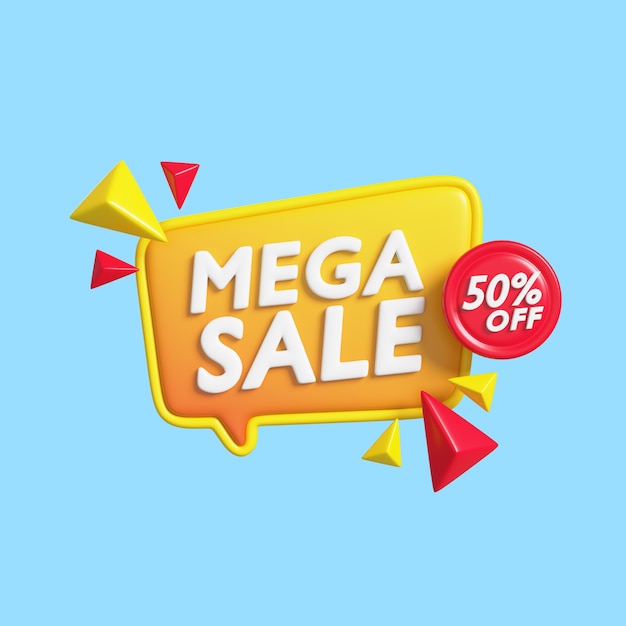 3d icon for super sales