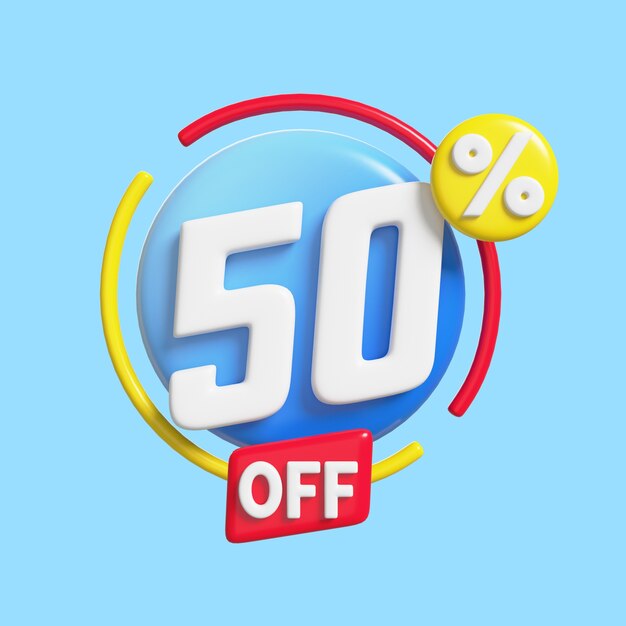 3d icon for super sales