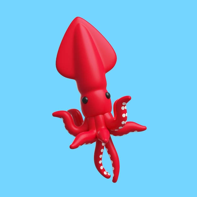 3d icon with aquatic animal