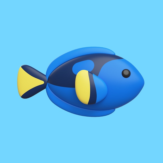 Free PSD 3d icon with aquatic animal