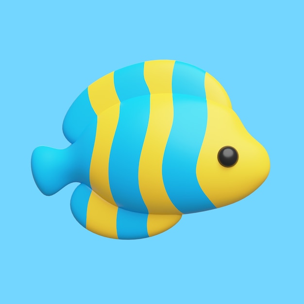 Free PSD 3d icon with aquatic animal