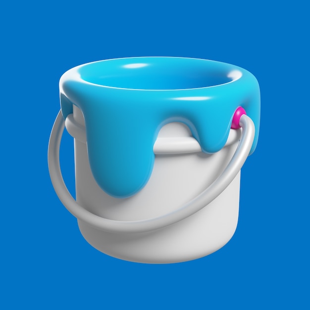 Free PSD 3d icon with ink bucket