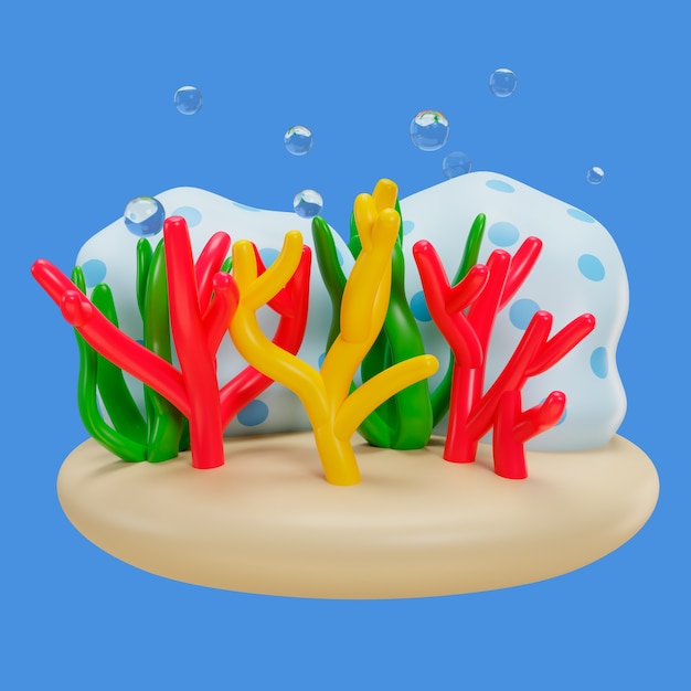 Free PSD 3d illustration for australia day celebration