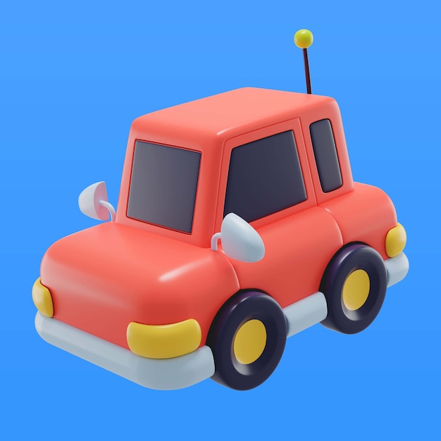 3d illustration of children's toy car