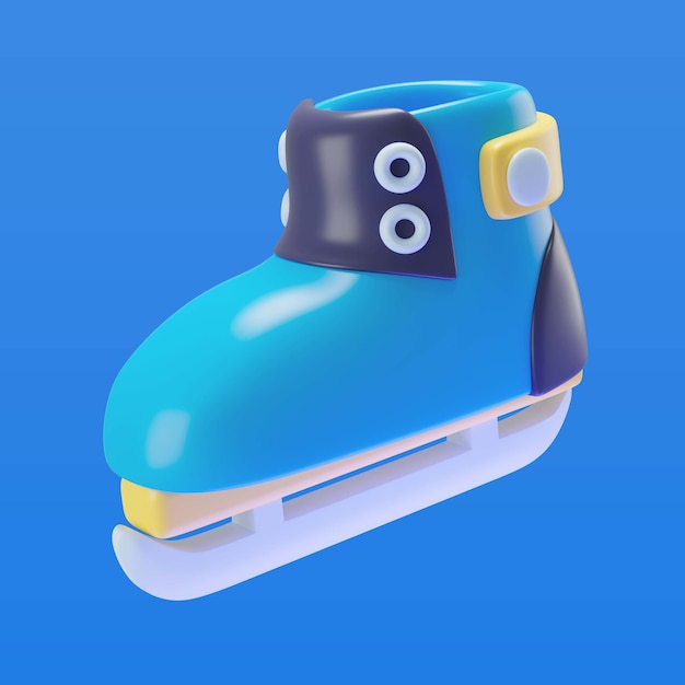 3d illustration of children's toy ice skate