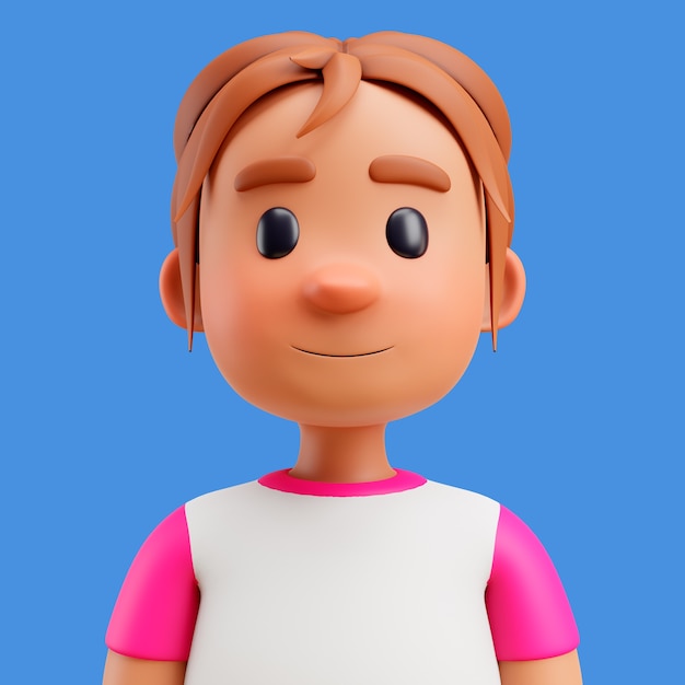 3d illustration of human avatar or profile