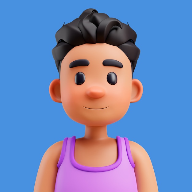 Free PSD 3d illustration of human avatar or profile