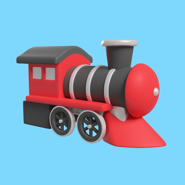 Free PSD 3d illustration of locomotive icon