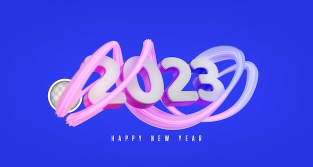 3d illustration of new year 2023