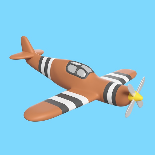 Free PSD 3d illustration of plane icon