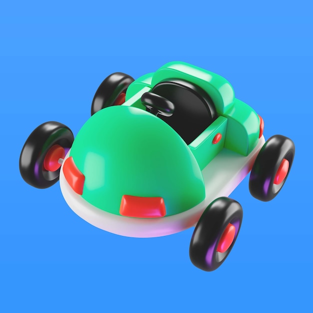 3d illustration of racing children's toy car