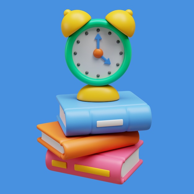 Free PSD 3d illustration for reading with book esssential