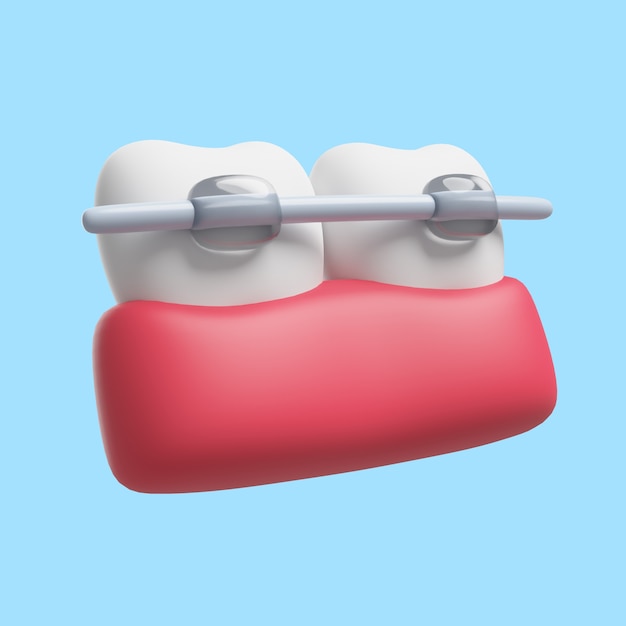 Free PSD 3d illustration for stomatology and dentistry