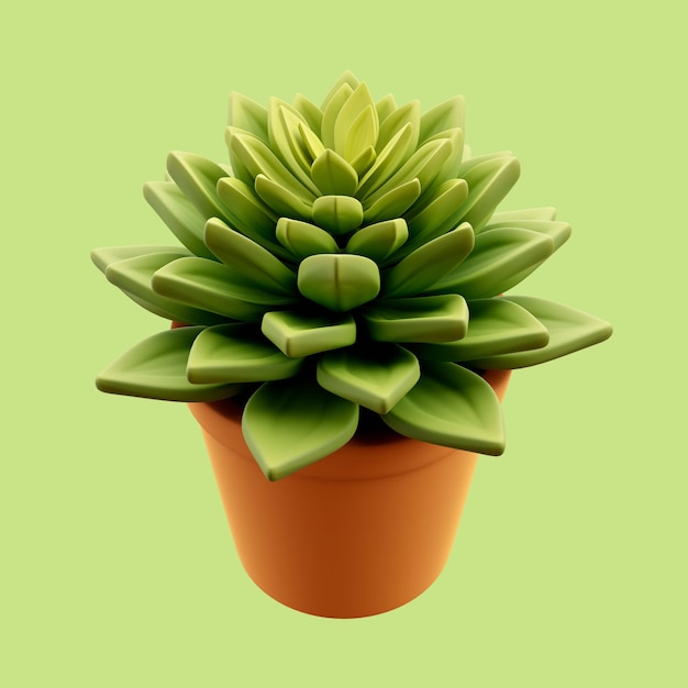 3d illustration of succulent plant