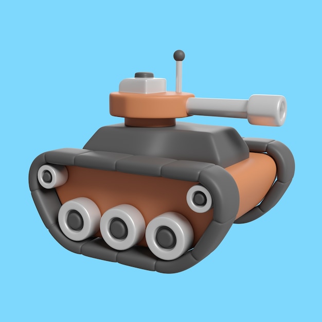 Free PSD 3d illustration of tank icon